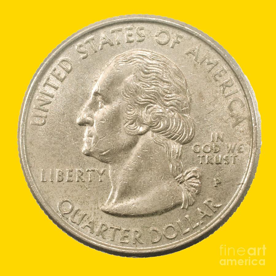 US one Quarter Dollar coin  Photograph by Ilan Rosen
