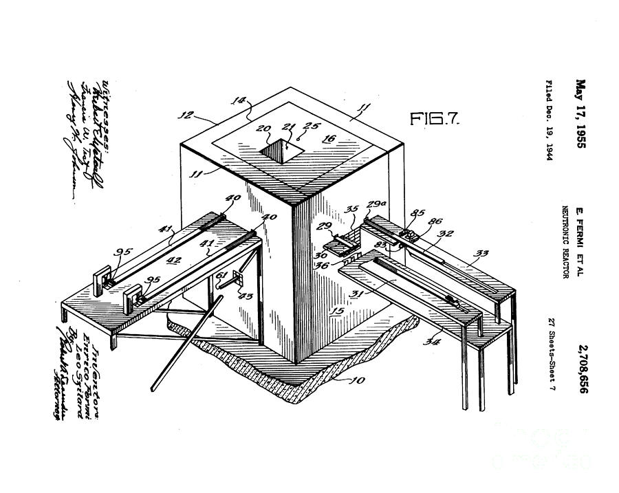 U.s. Patent For Neutronic Reactor, 1955 Photograph by Science Source