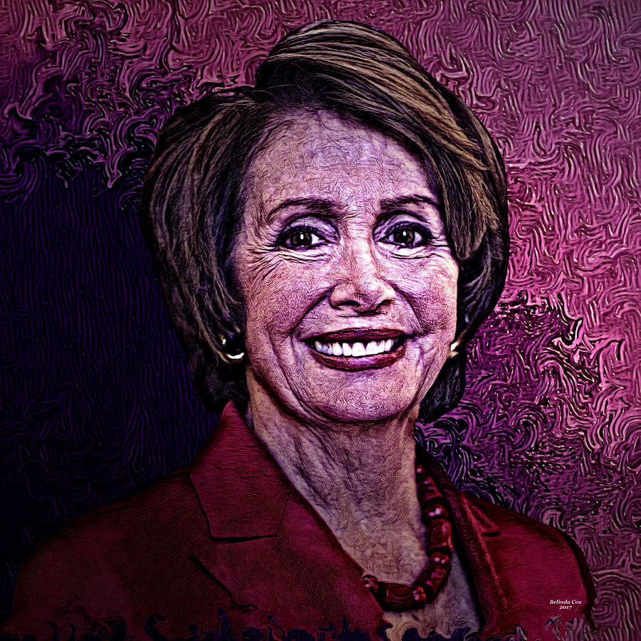 US Representative Nancy Pelosi Digital Art by Artful Oasis