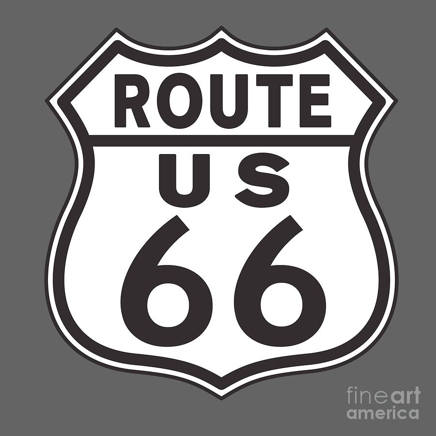 US Route 66 Sign Digital Art by DigitalPixel - Fine Art America