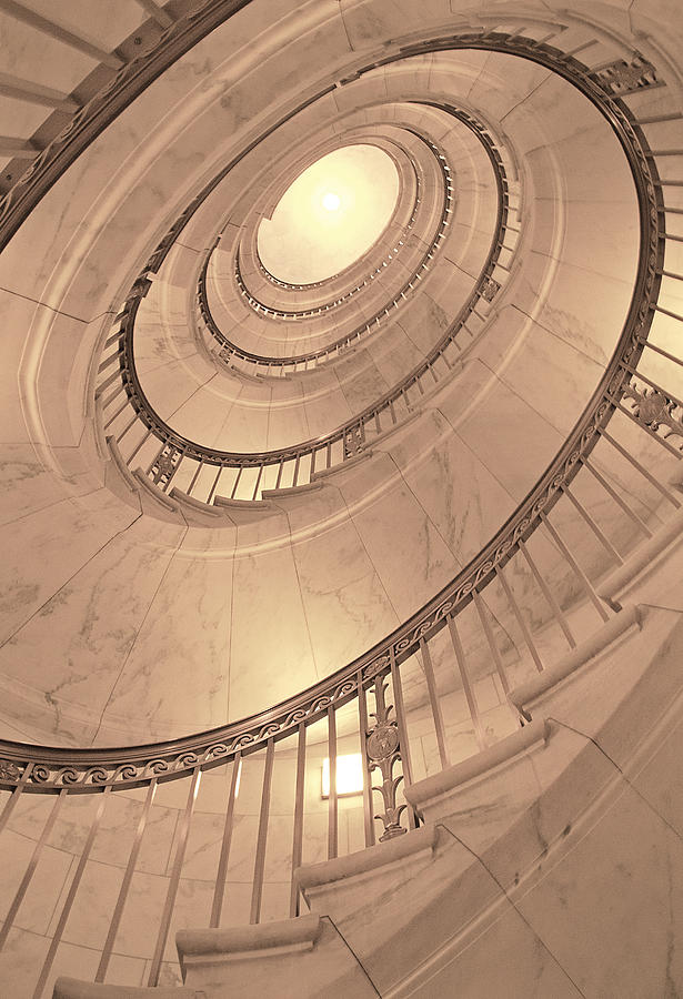 U. S. Supreme Court Oval Stairway Photograph by Doug Davidson