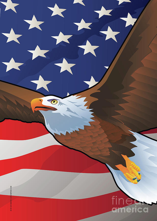 USA Bald Eagle Digital Art by Joe Barsin