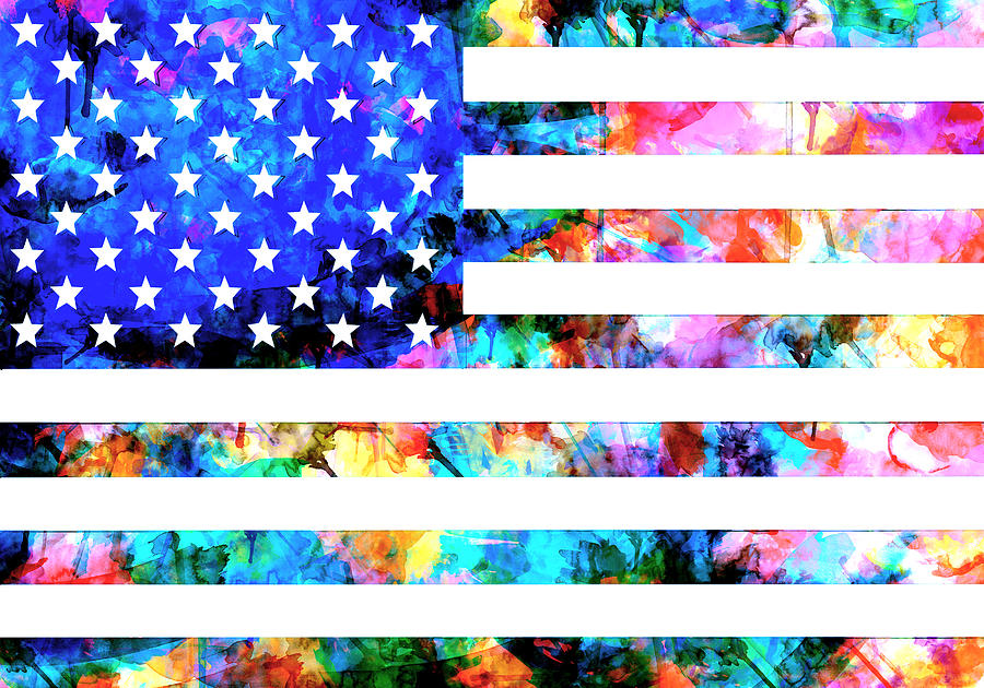 Usa flag 6 Painting by Bekim M