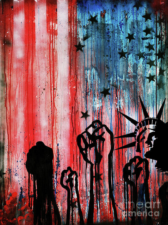USA Flag YU7 Painting by Gull G