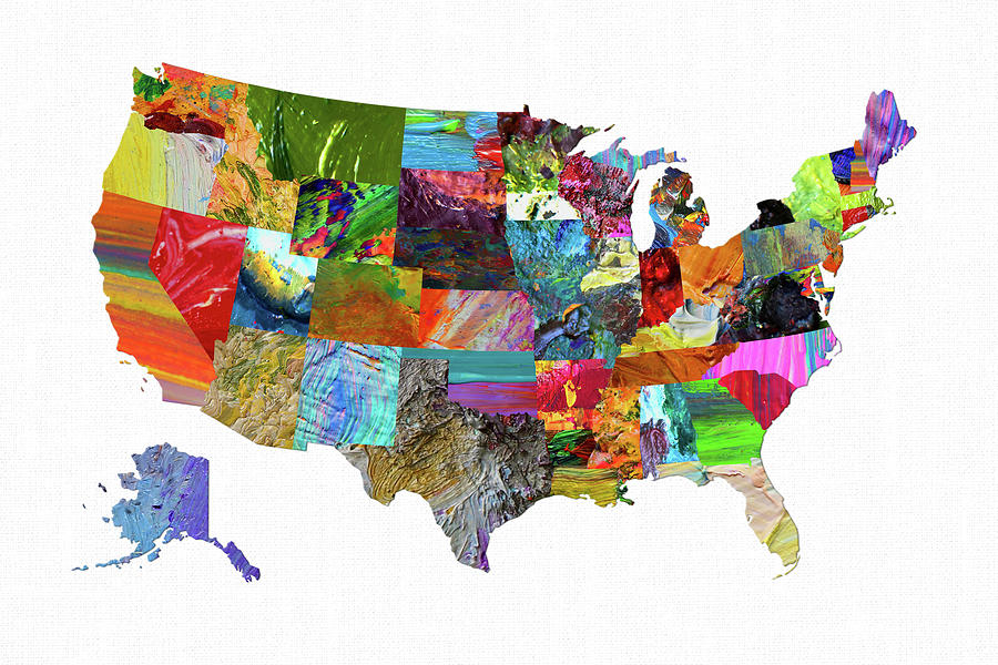 Usa Map 17 Digital Art By Malinda Spaulding