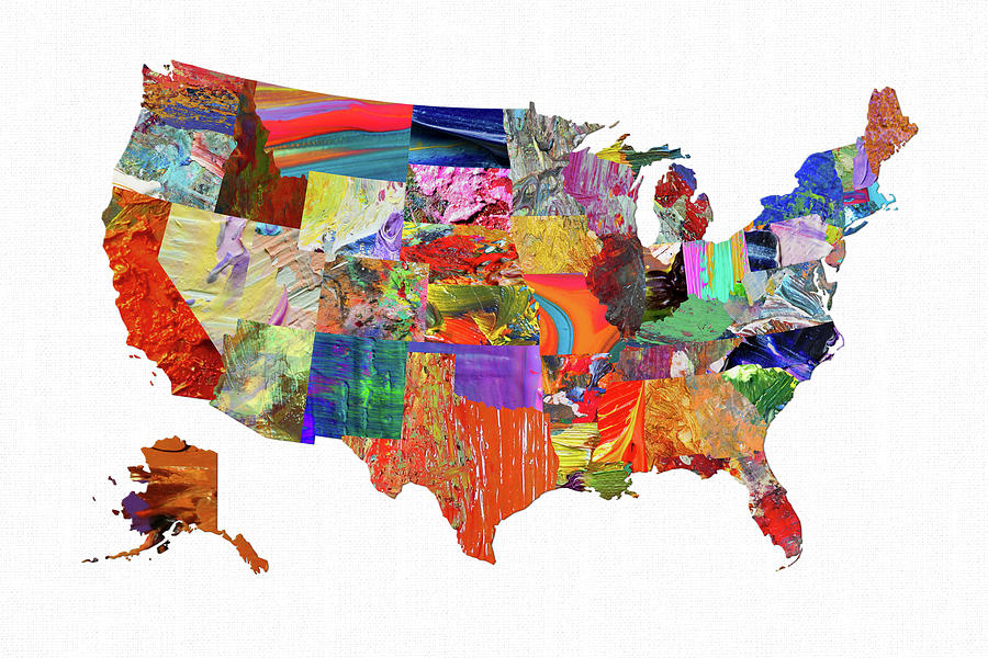 Usa Map 21 Digital Art by Usa Map