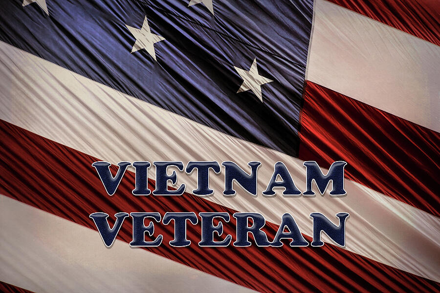 Usa Military Patriotic Flag Vietnam Veteran Photograph