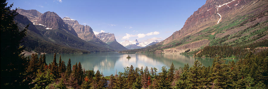 Glacier National Park Photograph - Usa, Montana, Saint Mary Lake by Panoramic Images