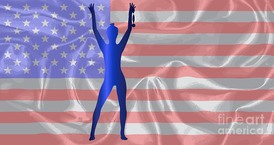 Flag Digital Art - USA Winner Background by Bigalbaloo Stock
