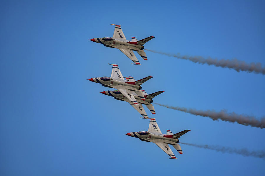 Jet Photograph - USAF Thunderbirds by Rick Berk