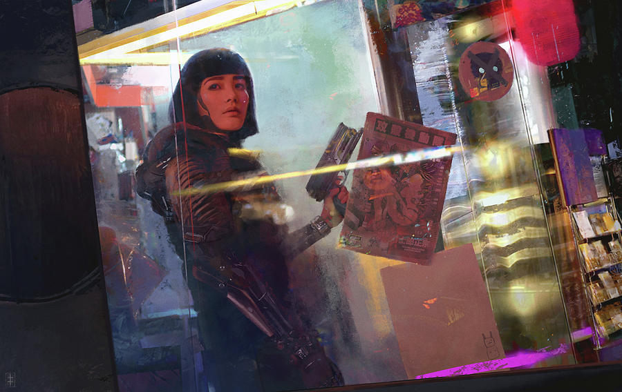 Ghost In The Shell Painting - Usagi by Eve Ventrue