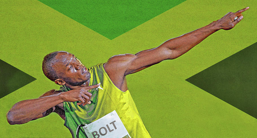 Usain Bolt Digital Art by Mal Bray