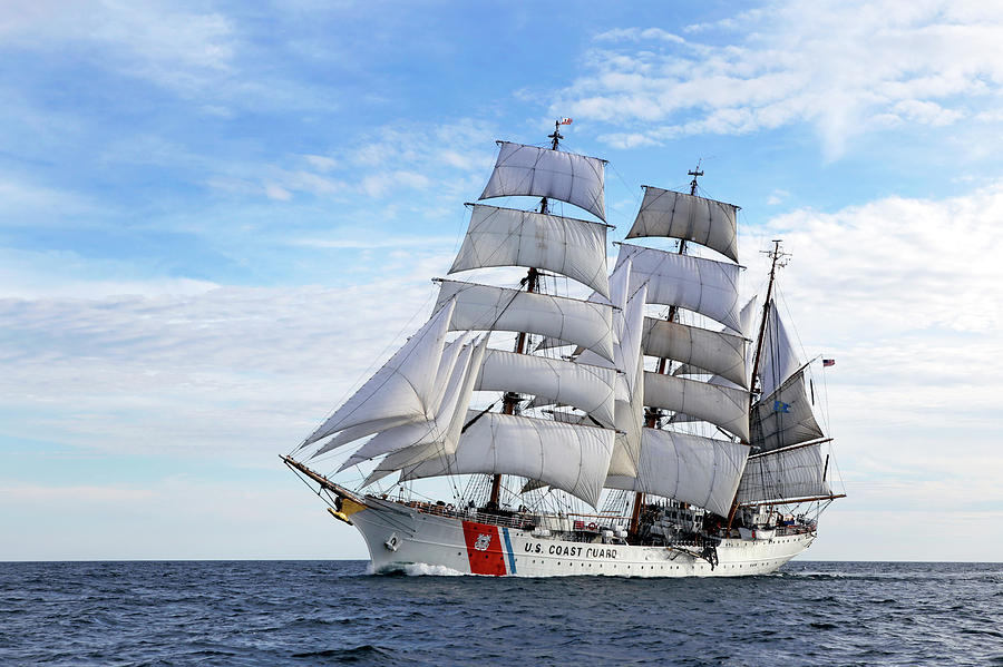 Uscg Barque Eagle After Sail Boston 17 Photograph By Max Mudie