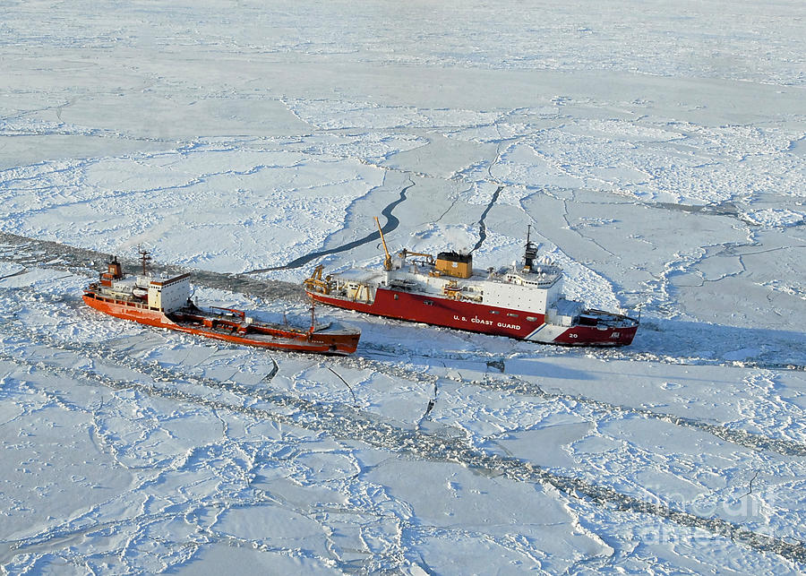 Uscg Healy Breaks Ice Photograph by Stocktrek Images