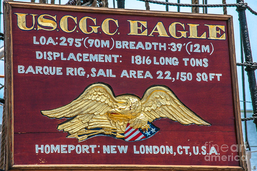 USCGC Eagle Plaque Photograph by Dale Powell