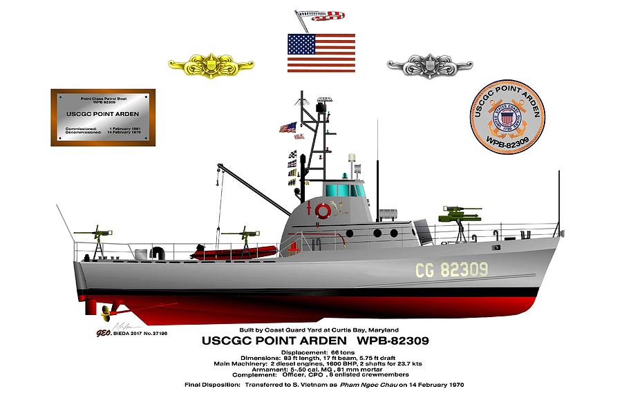 USCGC Point Arden WPB-82309 Digital Art by George Bieda