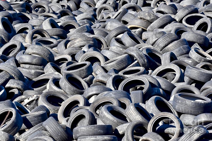 Car Tires Photograph - Used tires by JL Images