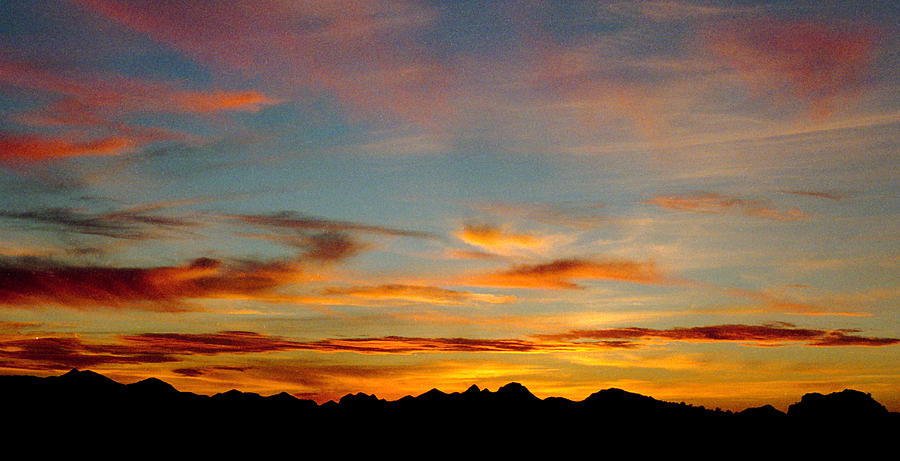 Sunset Photograph - Usery Sunset by Randy Oberg
