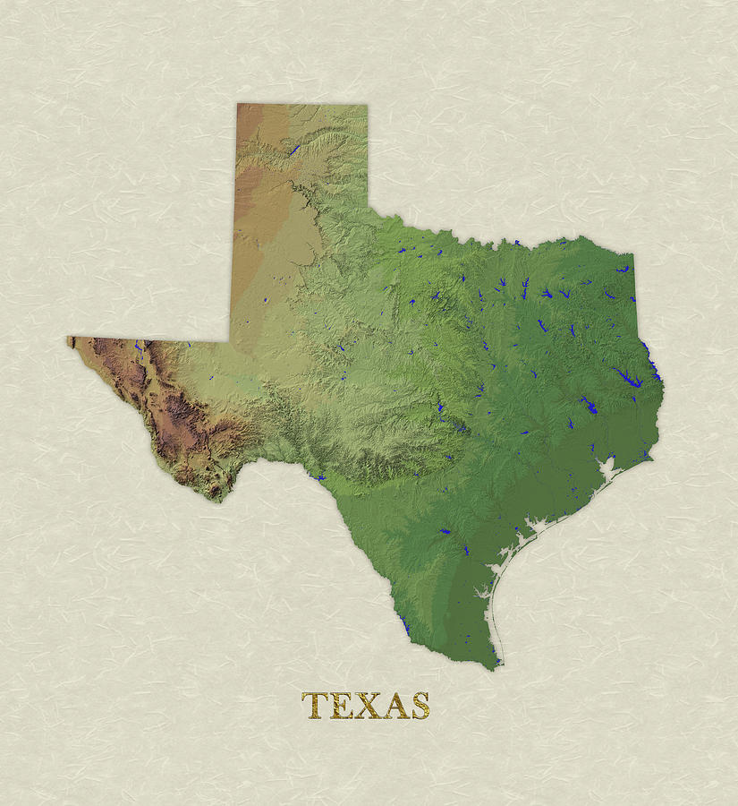 Usgs Map Of Texas Digital Art by Elaine Plesser - Fine Art America