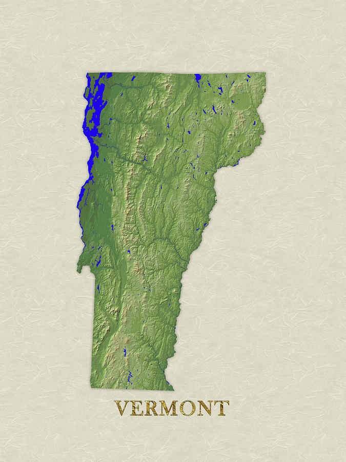 Usgs Map Of Vermont Digital Art by Elaine Plesser | Fine Art America