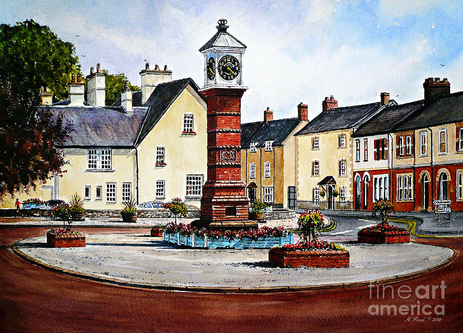 Usk Square Painting by Andrew Read