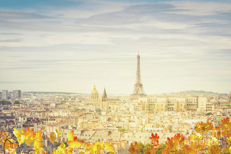 Autumn Paris Skyline Photograph