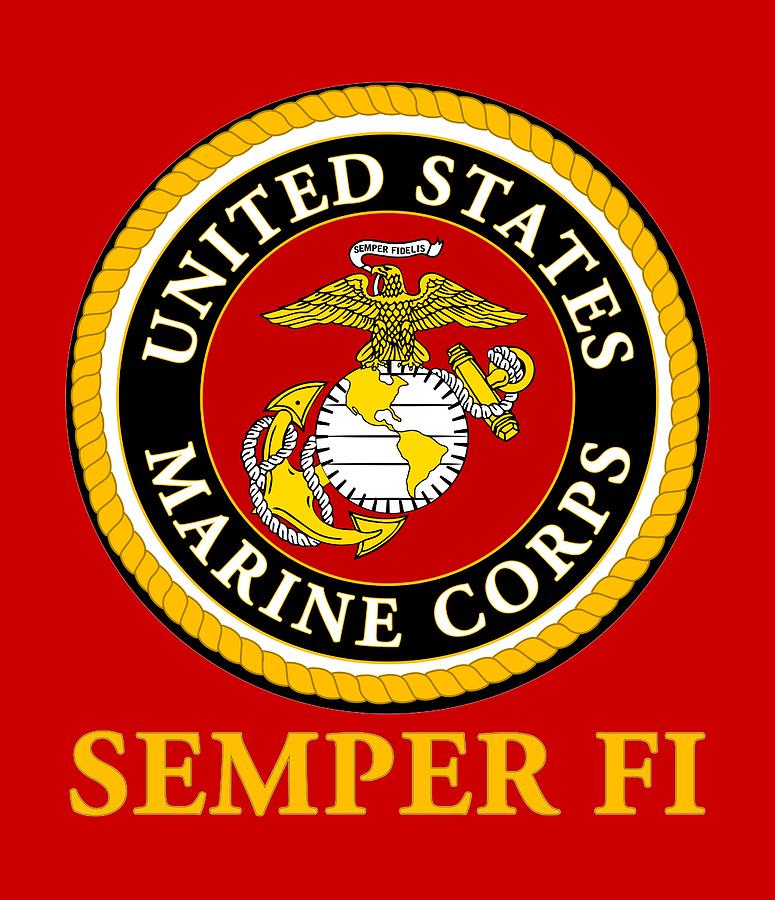 USMC Semper Fi Official Seal by Sheila Broumley