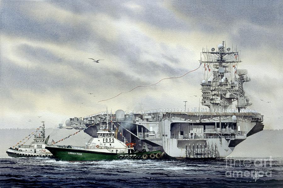 Uss Abraham Lincoln Painting by James Williamson