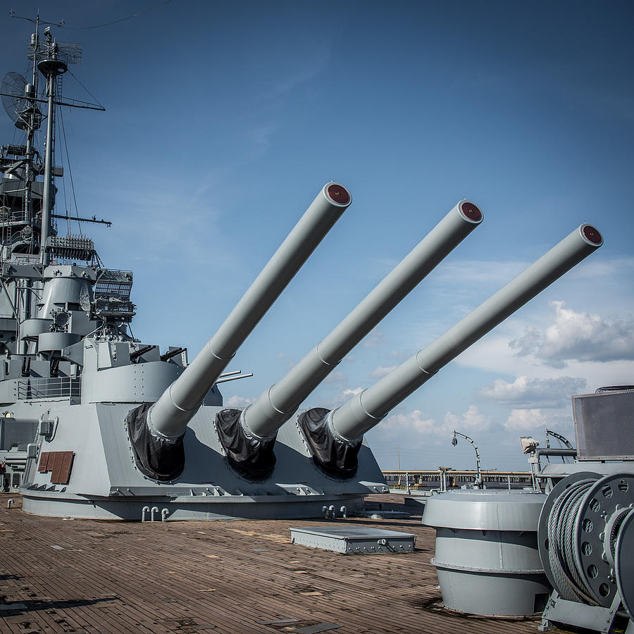 USS Alabama Guns Photograph by Paul Freidlund