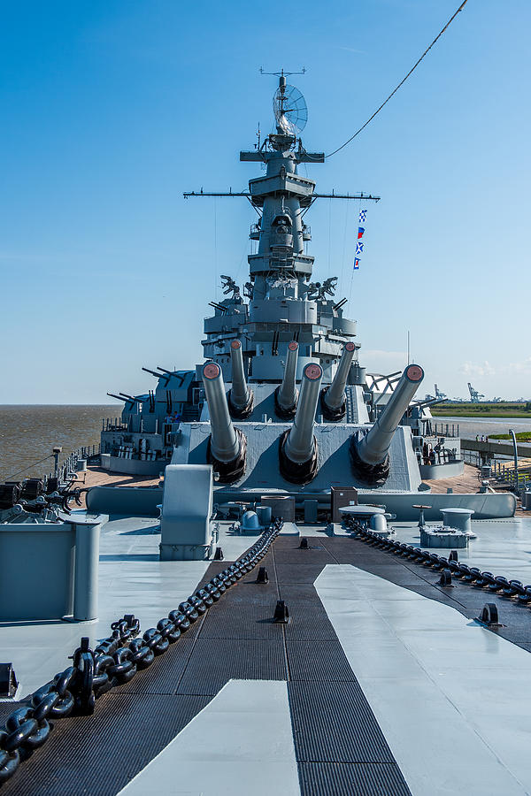 USS Alabama Main Turrets Photograph by Paul Freidlund