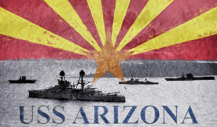 USS Arizona Digital Art by JC Findley