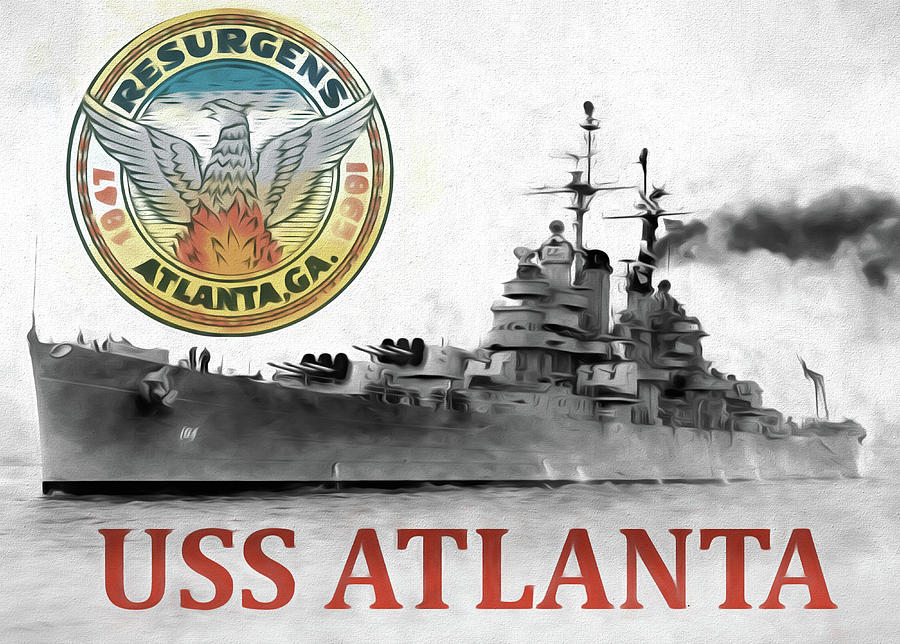 USS Atlanta Digital Art by JC Findley