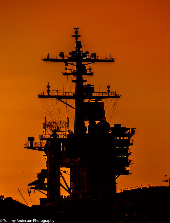 USS Carl Vinson at Sunset 2 Photograph by Tommy Anderson