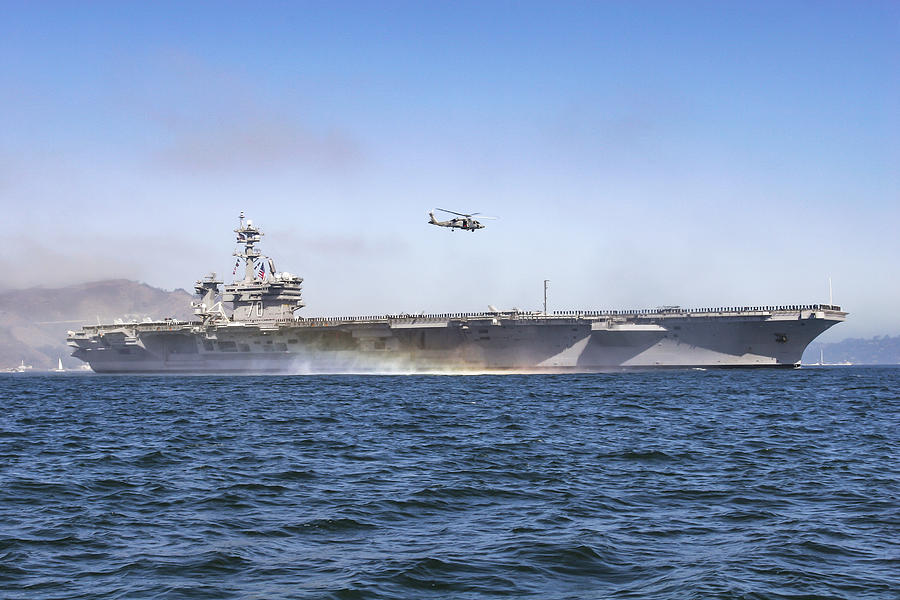 USS Carl Vinson on San Francisco Bay Photograph by Rick Pisio