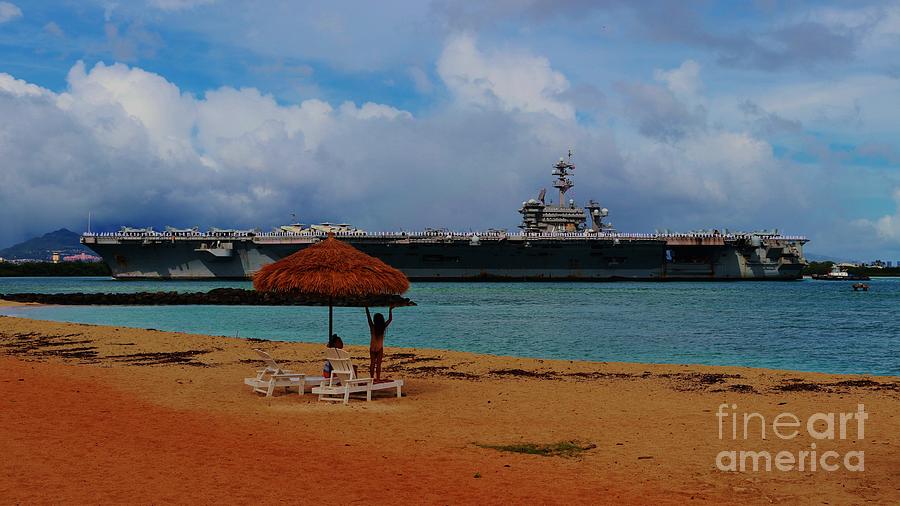 USS Carl Vinson Returns to Pearl Harbor Photograph by Craig Wood