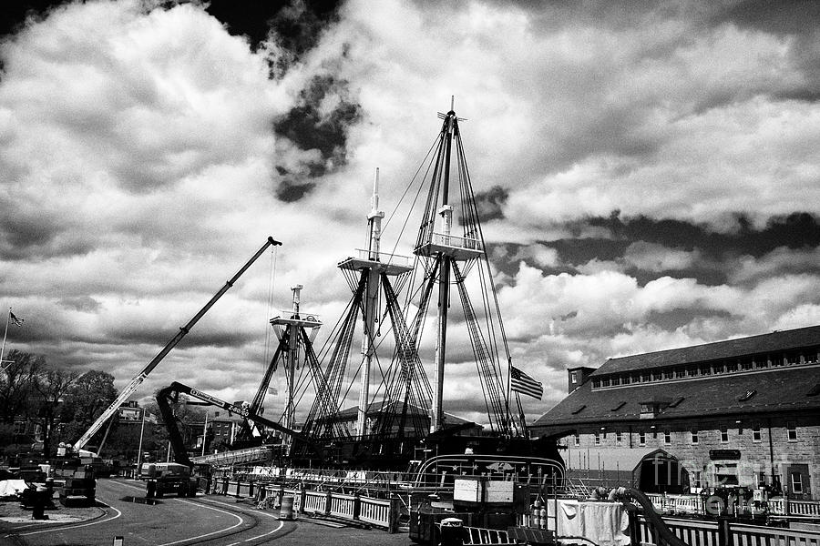 Uss Constitution In Dry Dock Charlestown Navy Yard Boston Usa