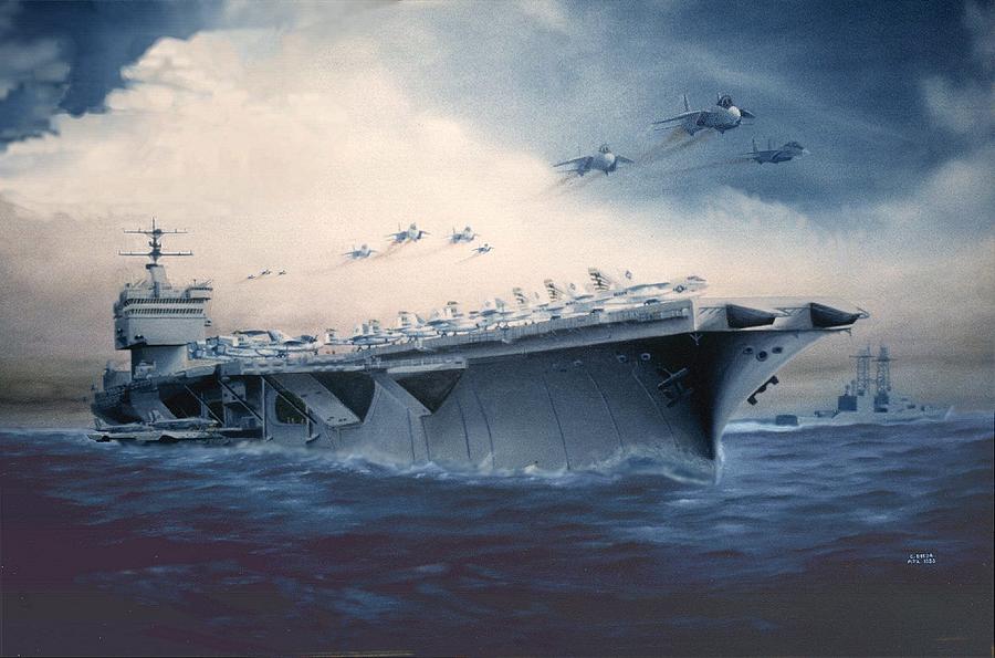 USS Enterprise CVN-65 1980s Digital Art by George Bieda