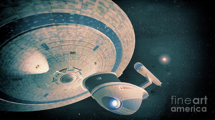 Star Trek Digital Art - USS Excelsior by Robert Radmore
