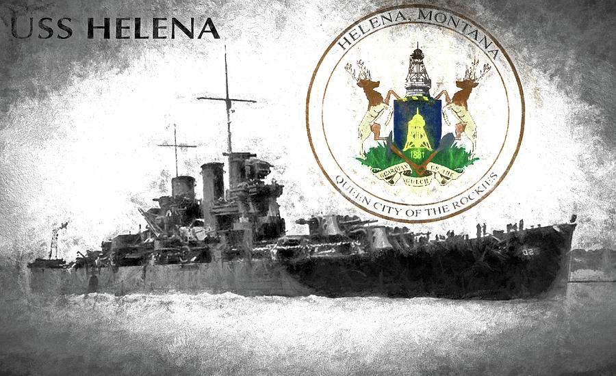 USS Helena Digital Art by JC Findley