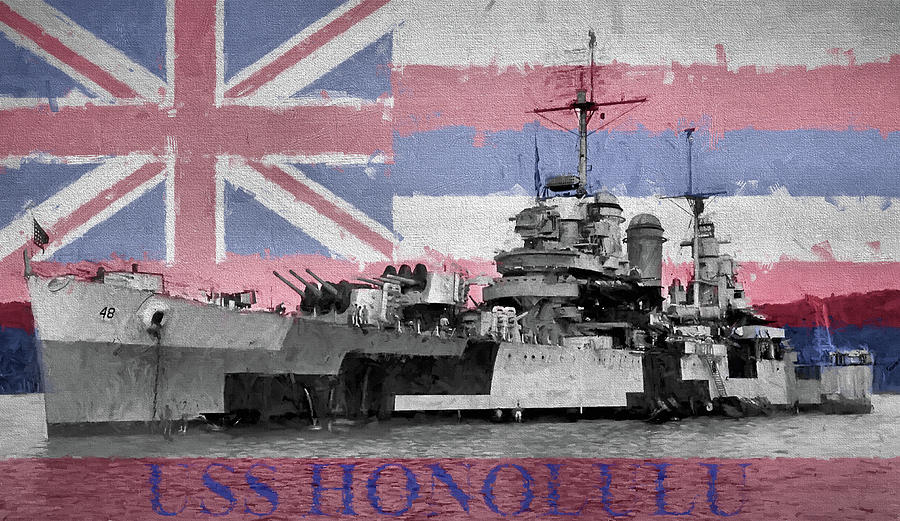 USS Honolulu Digital Art by JC Findley
