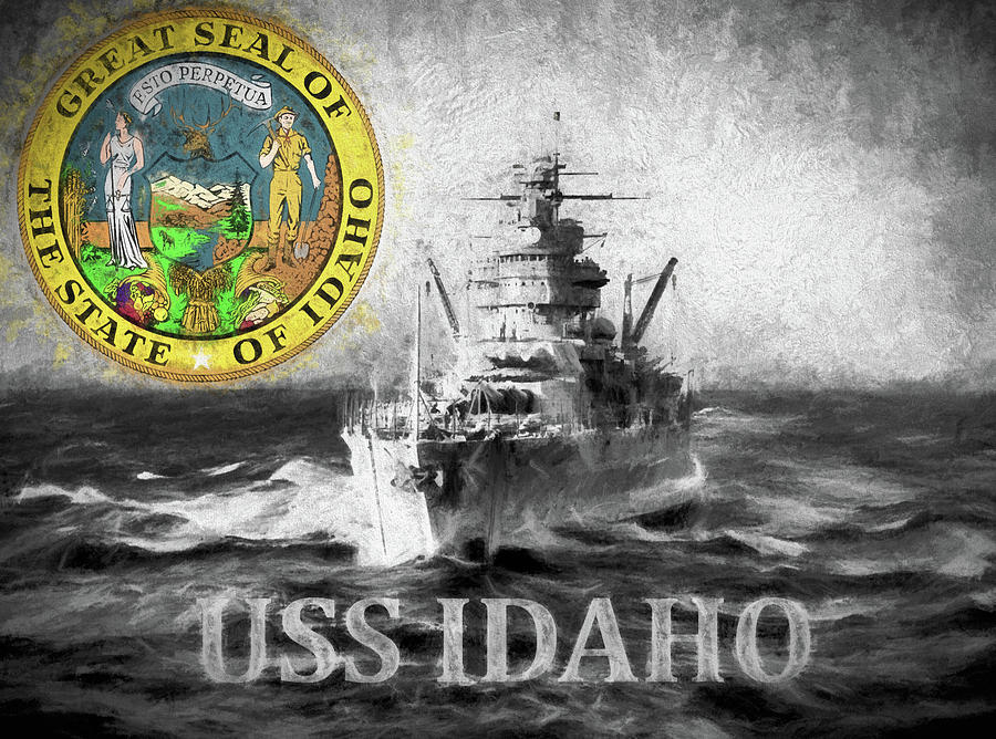 USS Idaho Digital Art by JC Findley