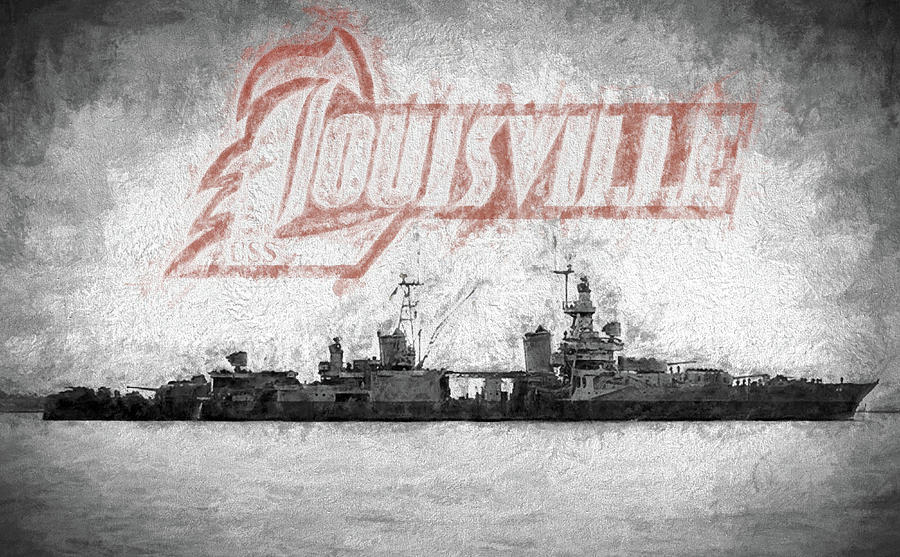 USS Louisville Digital Art by JC Findley