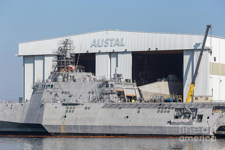 USS Manchester at Austal Shipyard III Photograph by Clarence Holmes