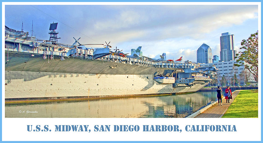USS Midway Aircraft Carrier San Diego California Photograph by A Macarthur Gurmankin