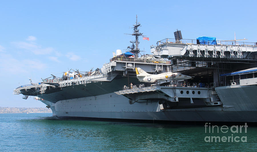 USS Midway Carrier Photograph by Cheryl Del Toro