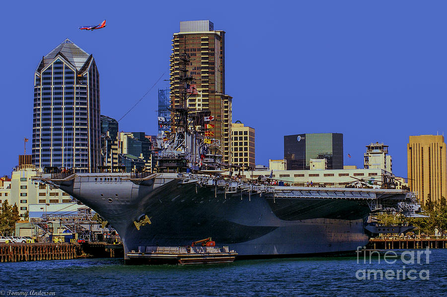 San Diego Photograph - USS Midway San Diego CA by Tommy Anderson