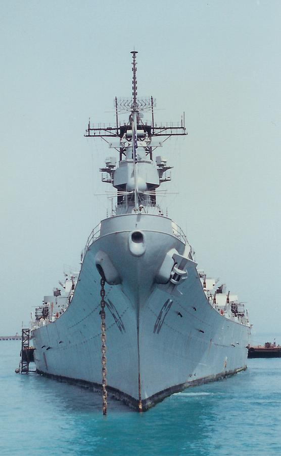 Navy Photograph - USS Missouri at Anchor by Jamie Baldwin