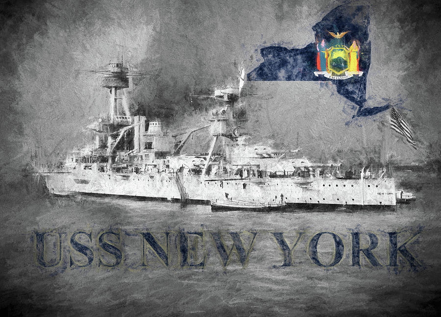 USS New York Digital Art by JC Findley