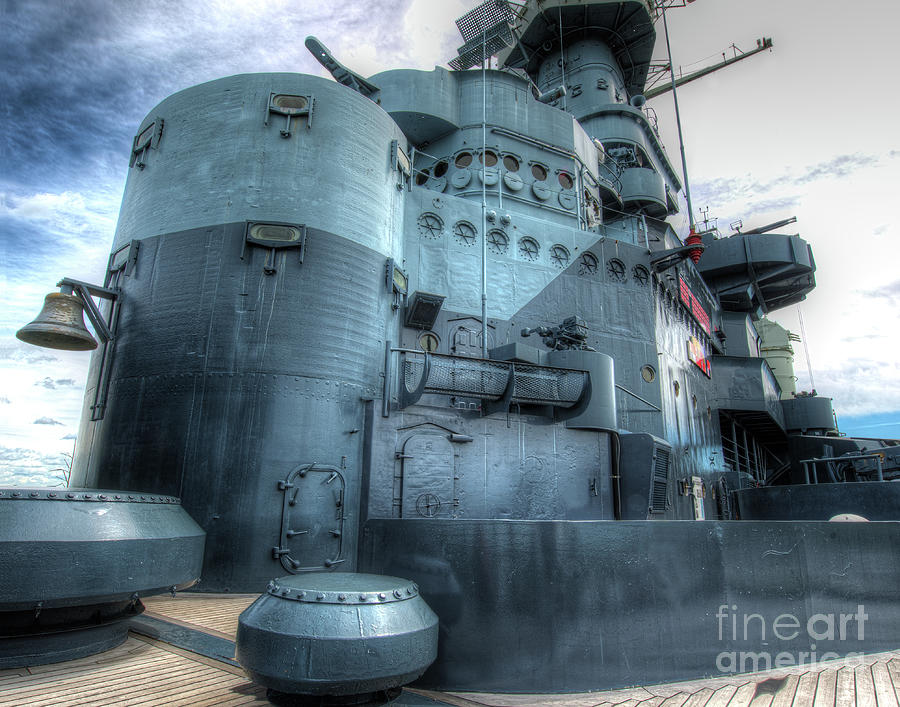 USS North Carolina, BB 55, Conning Tower, 16 inches of Steel Photograph ...