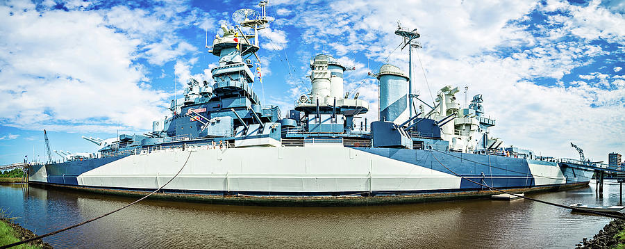 USS North Carolina panorama Photograph by Alex Grichenko